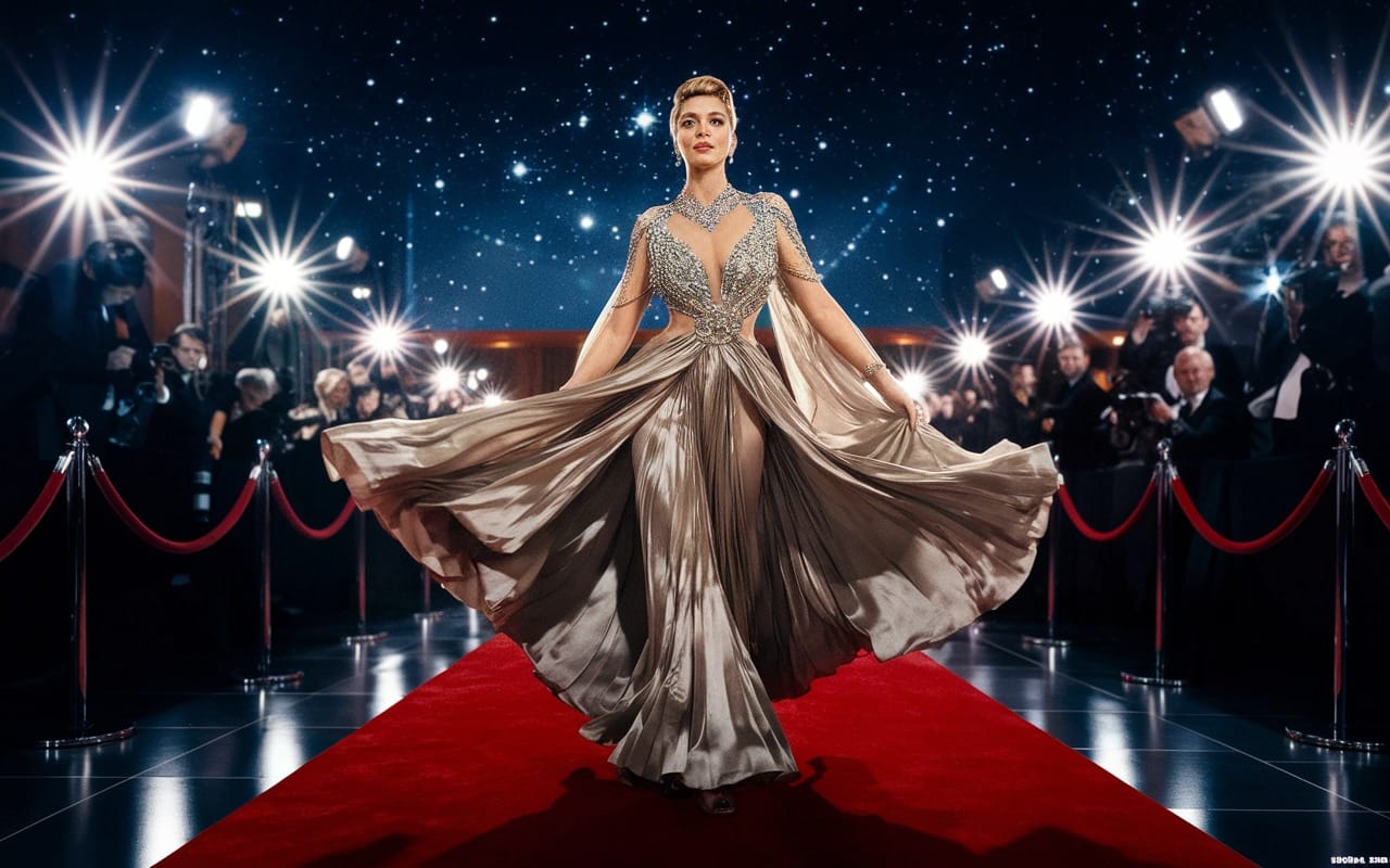 Elegant Red Carpet Look at a Gala Event